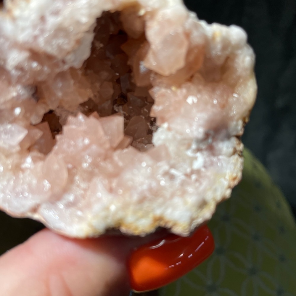 Raw crystal TOP QUALITY- Pink amethyst druzy geode - flower druzy 2.5” GIFT IDEA - Picture 5 of 5